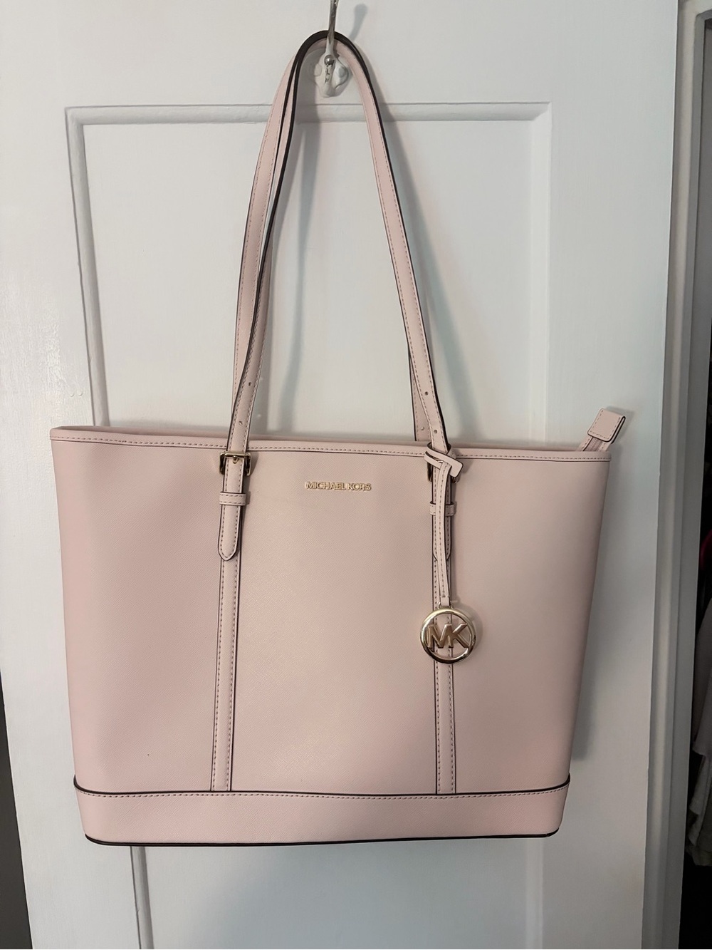Michael Kors Light Pink Large Jet Set Travel Tote
